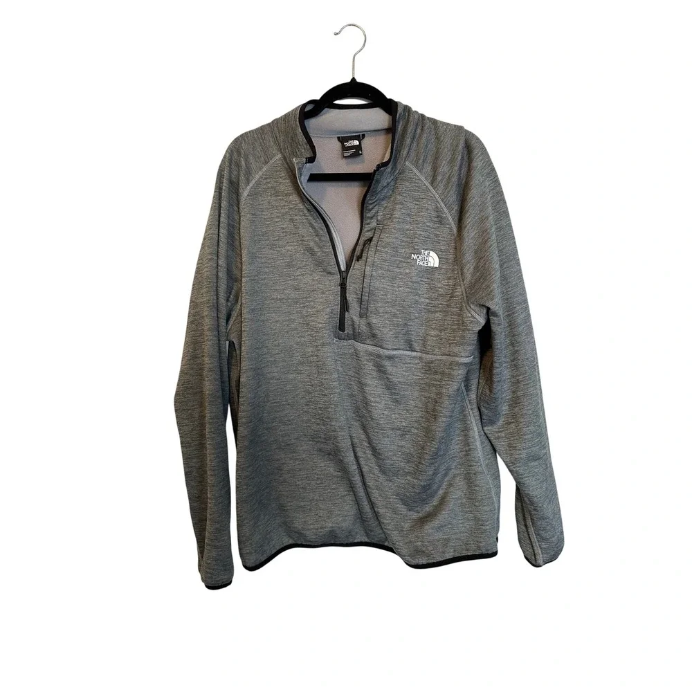 The North Face Mens Canyonlands 1/4 Zip Fleece Pullover Grey Heather XL NF0A3SO5